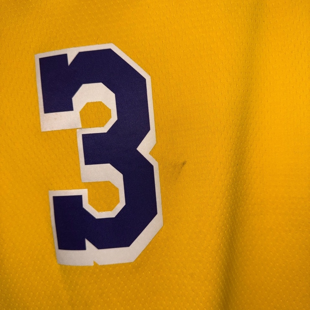 Nike Lakers Anthony Davis #3 Gold and Purple Basketball Jersey - Picture 4 of 7